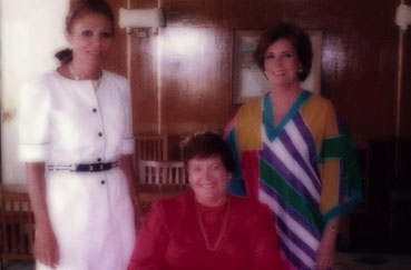 Gloria Lane with former First Lady of Egypt Jehan Sadat, Ph.D.